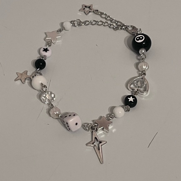 Jewelry - 🎲 Y2K Aesthetic Multi-Charm Beaded Bracelet